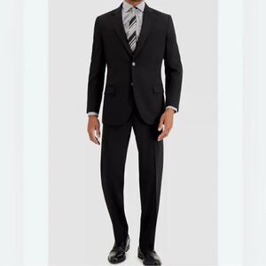 Nautica Modern Fit Black Mens Jacket Suit(Size
42R/W36)